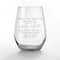 Merry with Wine 15oz. Engraved Stemless Wine Glass